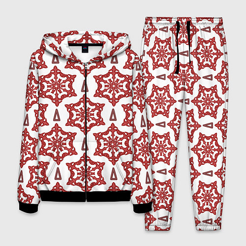 Мужской костюм Треугольник и круглый орнамент / 3D-Черный – фото 1