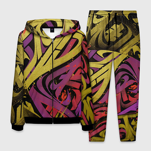 Мужской костюм Calligraphic style / 3D-Черный – фото 1