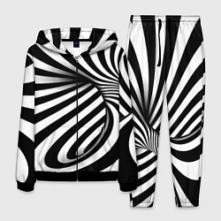 Костюм мужской Оптические иллюзии зебра, цвет: 3D-черный