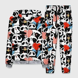 Костюм мужской Панды с сердечками, цвет: 3D-меланж