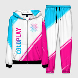 Костюм мужской Coldplay neon gradient style: надпись, символ, цвет: 3D-черный