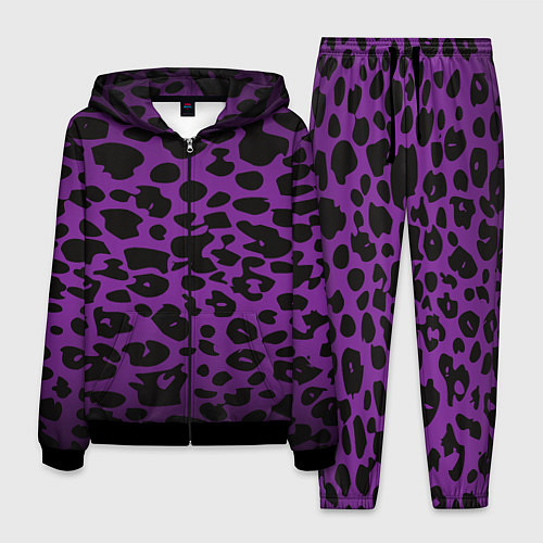 Мужской костюм Фиолетовый леопард / 3D-Черный – фото 1