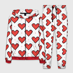Костюм мужской Pixel heart, цвет: 3D-красный
