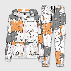 Костюм мужской Семья котиков, цвет: 3D-белый