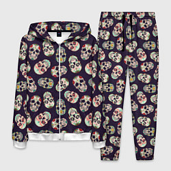 Костюм мужской Узор с черепами Pattern with skulls, цвет: 3D-белый