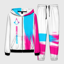 Костюм мужской Assassins Creed neon gradient style: по-вертикали, цвет: 3D-черный