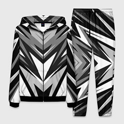 Костюм мужской Спортивная униформа - фитнес, цвет: 3D-черный