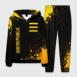 Костюм мужской OneRepublic - gold gradient: надпись, символ, цвет: 3D-черный