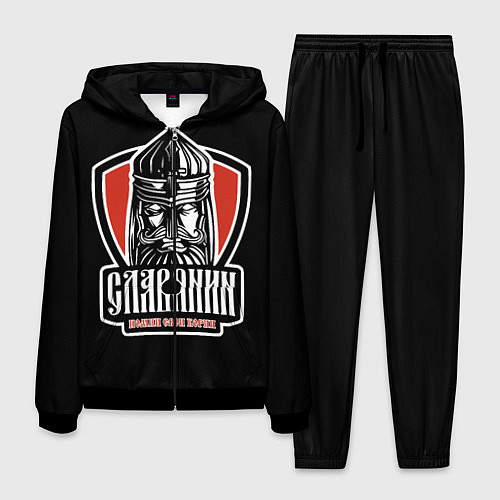 Мужской костюм Славянин - помни свои корни / 3D-Черный – фото 1