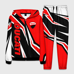 Костюм мужской Ducati- red stripes, цвет: 3D-черный