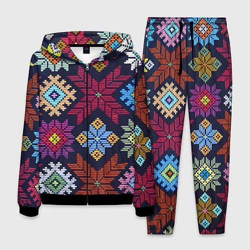 Мужской костюм Орнамент удмуртский / 3D-Черный – фото 1