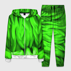 Костюм мужской Зеленая абстрактная текстура, цвет: 3D-белый