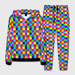 Костюм мужской Разноцветные плитки, цвет: 3D-черный