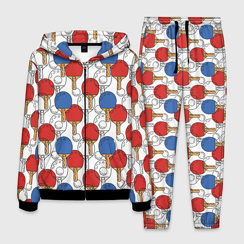 Мужской костюм Настольный теннис - ракетки / 3D-Черный – фото 1