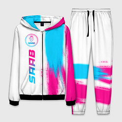 Костюм мужской Saab neon gradient style: по-вертикали, цвет: 3D-черный