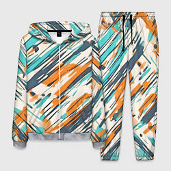 Костюм мужской Абстракция разноцветная, цвет: 3D-меланж