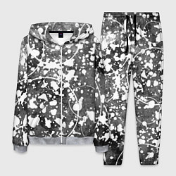 Костюм мужской Абстракция - круги на сером, цвет: 3D-меланж