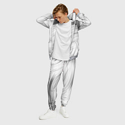 Костюм мужской Бело-серый абстрактный узор дымчатый, цвет: 3D-меланж — фото 2