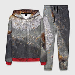 Костюм мужской Коррозия металла гранж текстура, цвет: 3D-красный