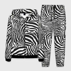 Костюм мужской Шкура зебры черно - белая графика, цвет: 3D-черный