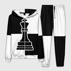 Костюм мужской Шахматы - ферзь, цвет: 3D-белый