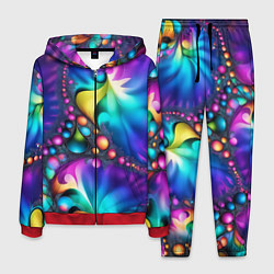 Мужской костюм Розово синий фрактал