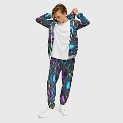 Костюм мужской Абстрактция с разноцветными металлическими овалами, цвет: 3D-меланж — фото 2