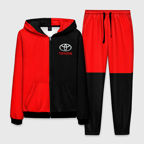 Мужской костюм Toyota car красно чёрный / 3D-Черный – фото 1