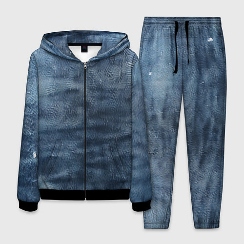 Мужской костюм Старая джинса / 3D-Черный – фото 1