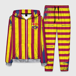 Костюм мужской Полосатые цвета футбольного клуба Барселона, цвет: 3D-меланж