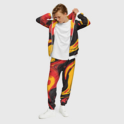Костюм мужской Красные желтые оранжевые пятна краски, цвет: 3D-белый — фото 2