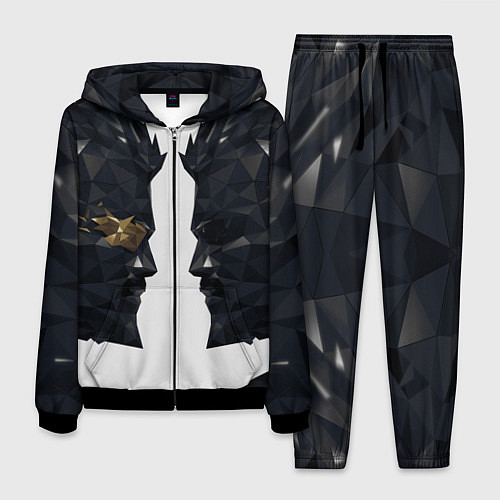 Мужской костюм Адам Дженсен в отражении deus ex / 3D-Черный – фото 1