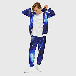 Костюм мужской Black and blue abstract background sport style, цвет: 3D-белый — фото 2
