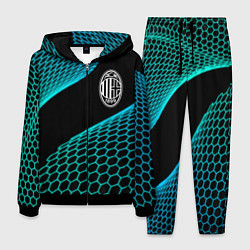 Костюм мужской AC Milan football net, цвет: 3D-черный