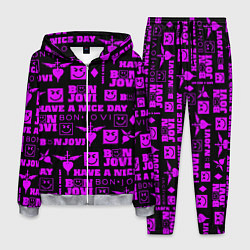 Костюм мужской Bon Jovi neon pink rock, цвет: 3D-меланж