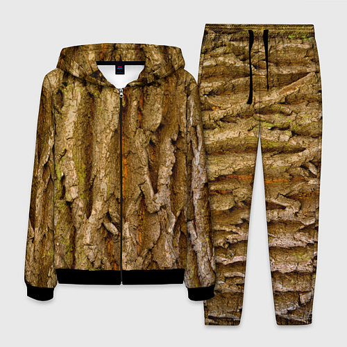 Мужской костюм Кора дерева текстура / 3D-Черный – фото 1