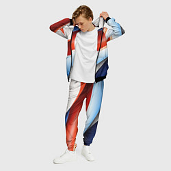 Костюм мужской Абстрактный минимализм плавные волнистые линии, цвет: 3D-черный — фото 2