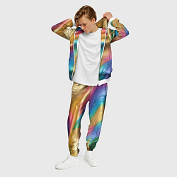 Костюм мужской Жидкий радужный металл, цвет: 3D-белый — фото 2
