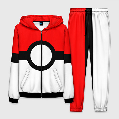 Мужской костюм Pokeball texture / 3D-Черный – фото 1