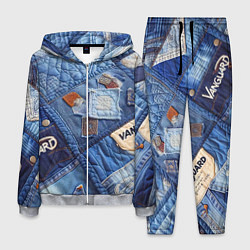 Костюм мужской Vanguard jeans patchwork - ai art, цвет: 3D-меланж