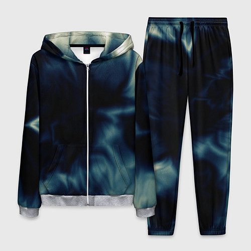 Мужской костюм Абстрактный тёмно-синий / 3D-Меланж – фото 1