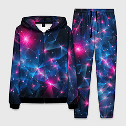 Мужской костюм Яркие неоновые вспышки в космосе