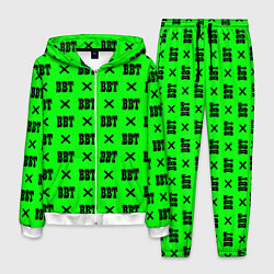 Костюм мужской BBT logo green steel, цвет: 3D-белый