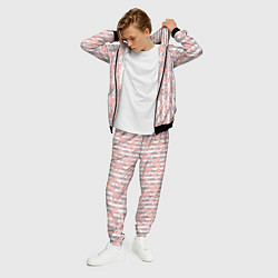 Костюм мужской Коралловые цветы на полосатом фоне, цвет: 3D-черный — фото 2