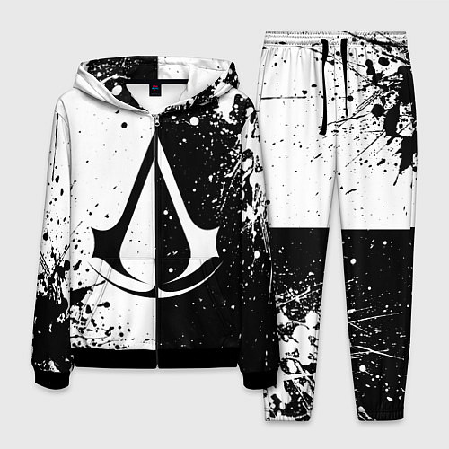 Мужской костюм Assasins Creed - black and white / 3D-Черный – фото 1