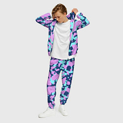 Костюм мужской Паттерн с сиреневыми и голубыми пятнами, цвет: 3D-белый — фото 2
