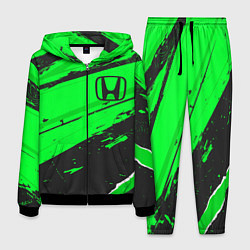 Костюм мужской Honda sport green, цвет: 3D-черный
