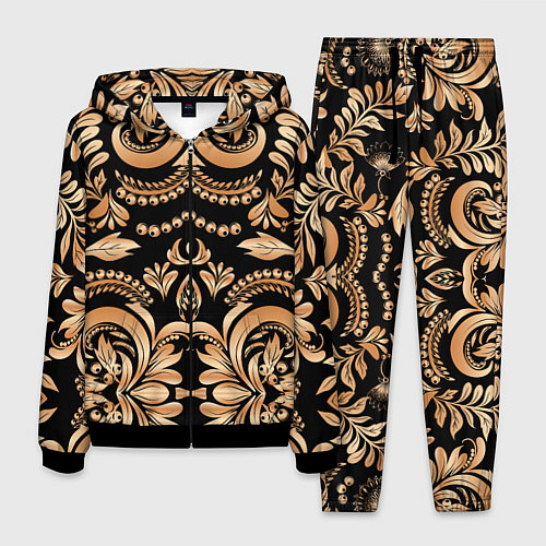 Мужской костюм Славянский этнический узор / 3D-Черный – фото 1