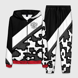 Костюм мужской Россия камуфляж текстура, цвет: 3D-красный