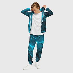 Костюм мужской Неоновые холодные голубые плиты в разломе, цвет: 3D-белый — фото 2